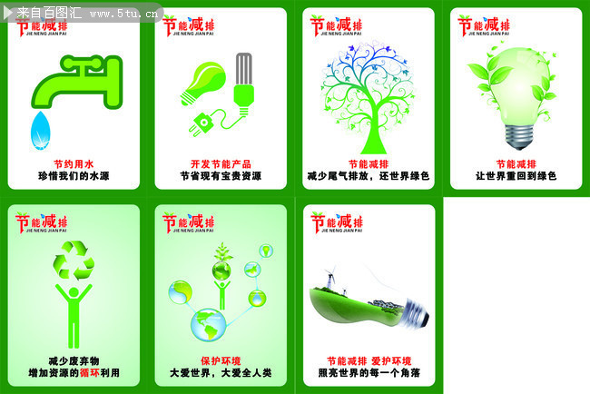 节能减排保护环境宣传展板图片素材