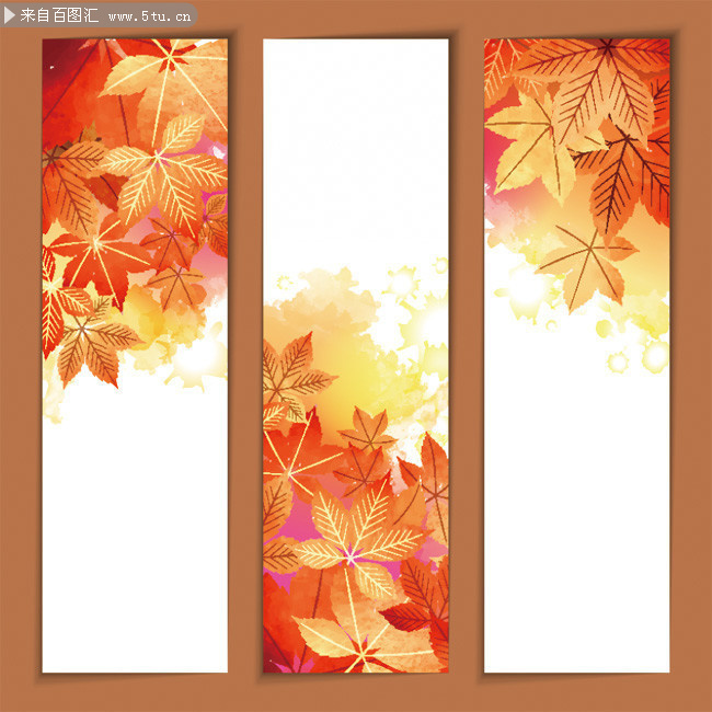 秋天枫叶背景设计图片素材