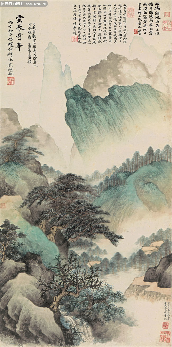 国画山水  云表奇峥_近现代_吴湖帆 