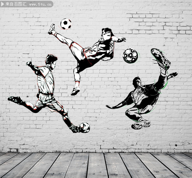 踢足球背景墙图片设计素材