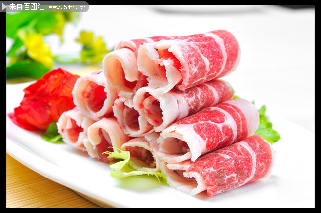 肥羊肉火锅菜品图片素材