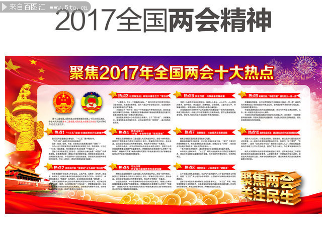 聚焦2017年两会10大热点宣传栏