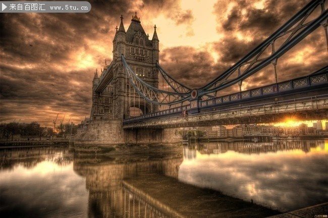伦敦塔桥建筑风景图片素材