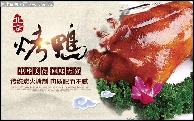 北京烤鸭美食宣传图片