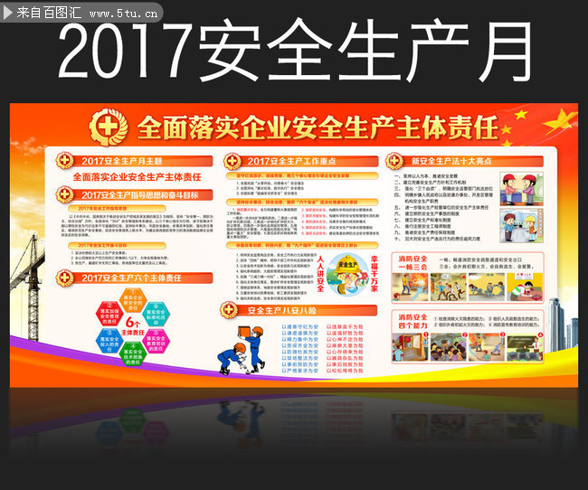 2017安全生产月活动内容宣传看板