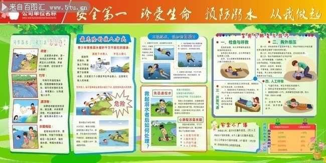 预防溺水安全教育宣传展板