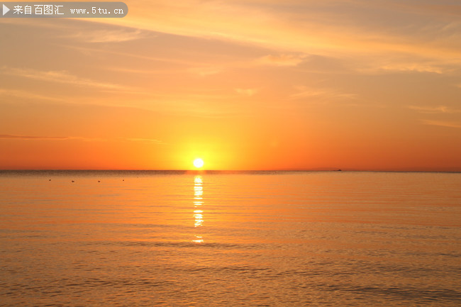 海面夕阳风景背景图片素材