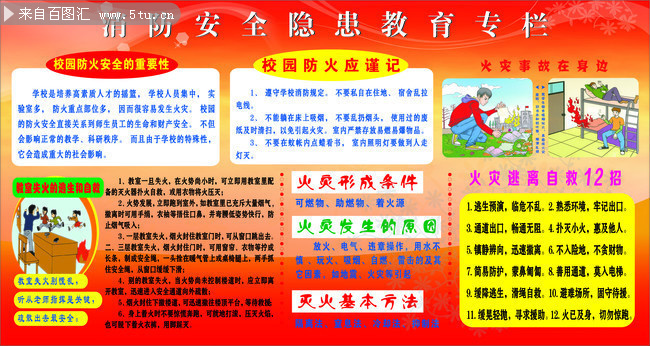 消防安全宣传栏设计素材