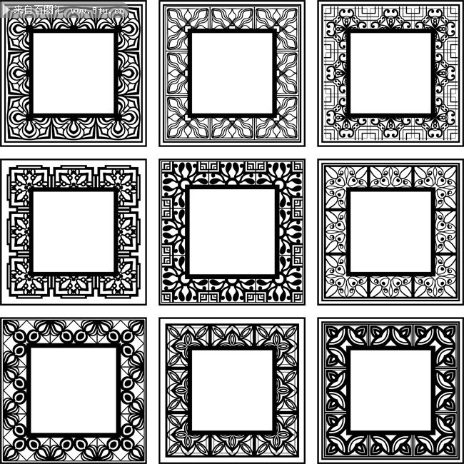 相框花纹矢量图片下载