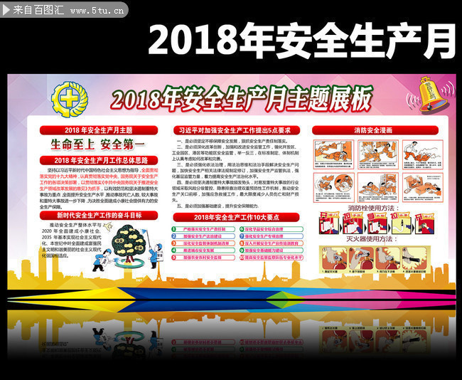 某工厂2018安全生产月漫画宣传栏