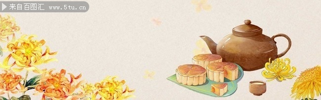 中秋节月饼海报背景图片下载