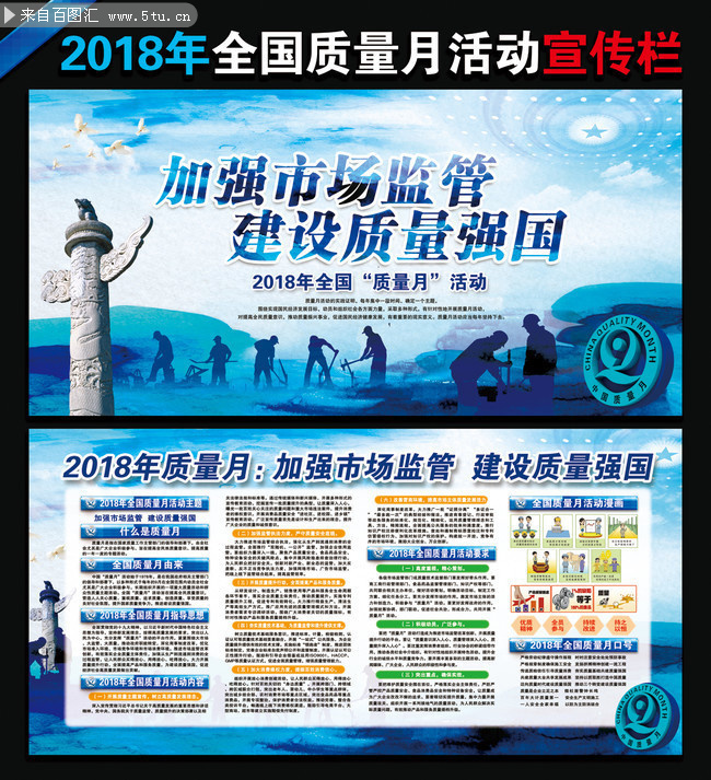 建筑工地2018质量月活动宣传栏