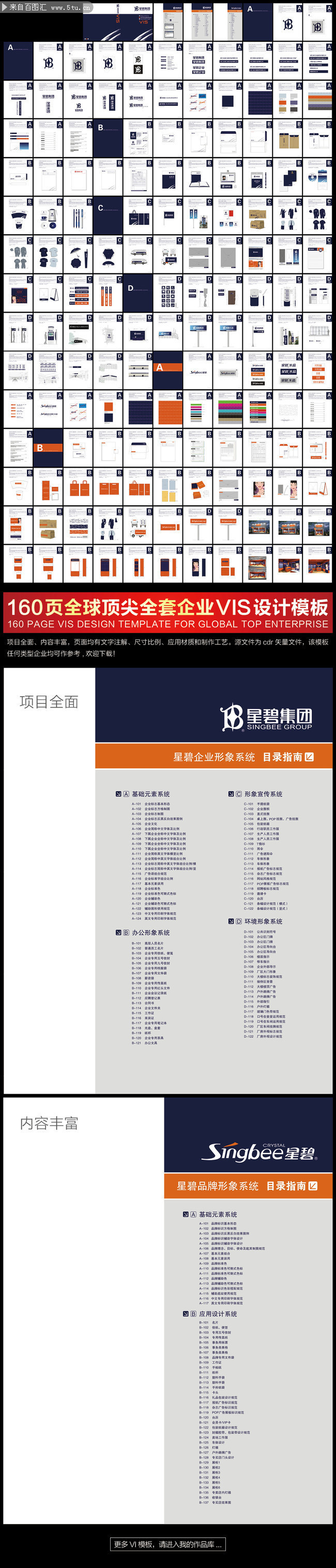 160页全球顶尖企业VI模板全套下载