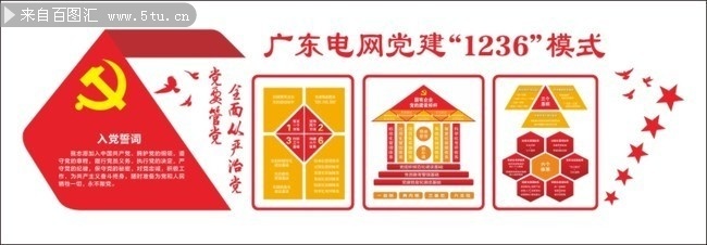 广东电网党建文化墙图片素材