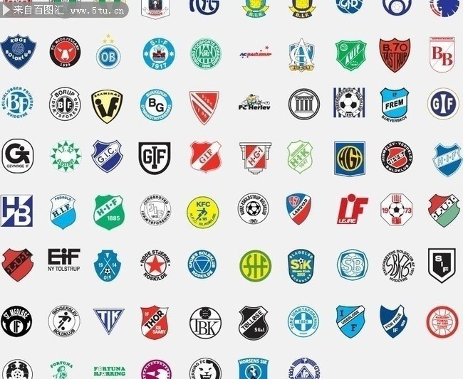 足球俱乐部标志图片矢量