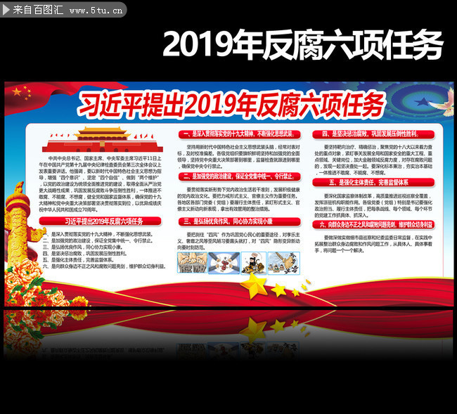 2019年反腐六项任务宣传栏