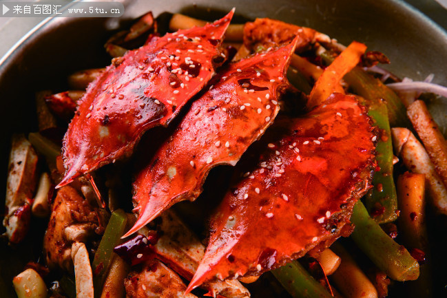 梭子蟹美食图片