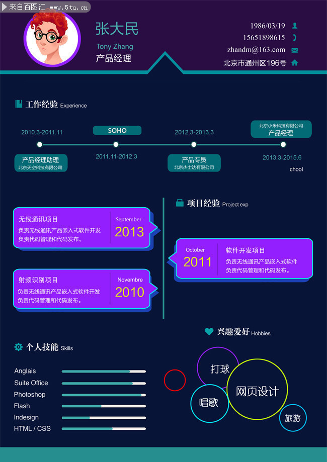 个人求职简历模板图片