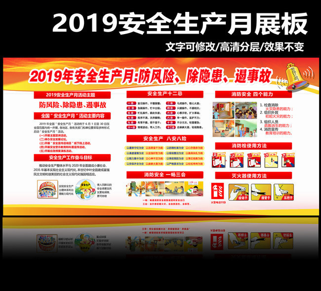 2019安全月主题展板下载