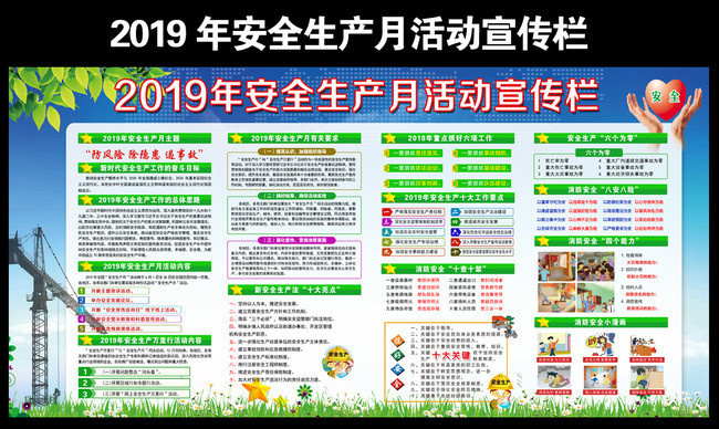 2019工地安全生产月设计图