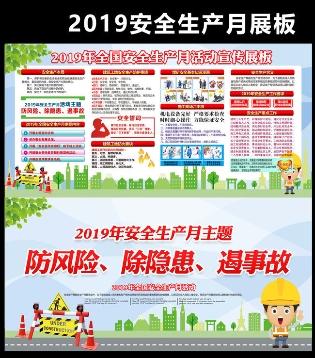 2019年安全生产知识学习展板