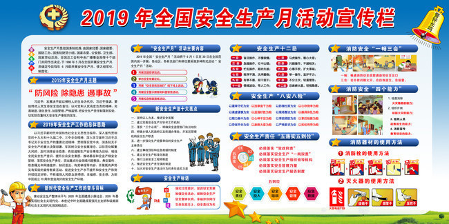 企事业单位2019安全生产月宣传栏