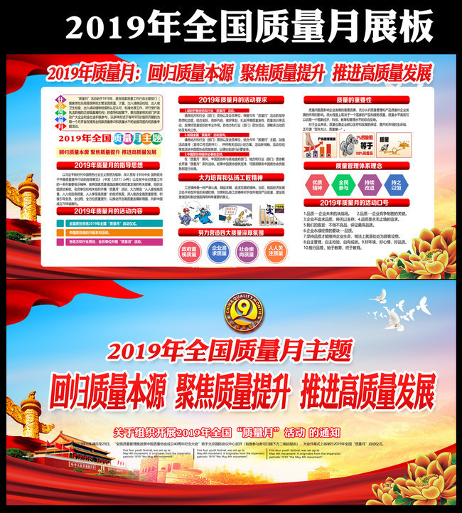 2019年质量月板报设计图