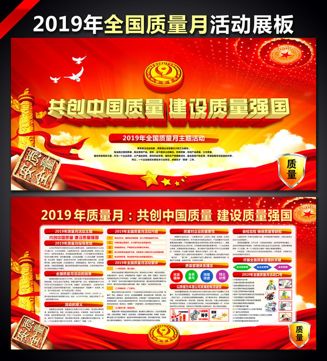 2019全国质量月活动展板图片