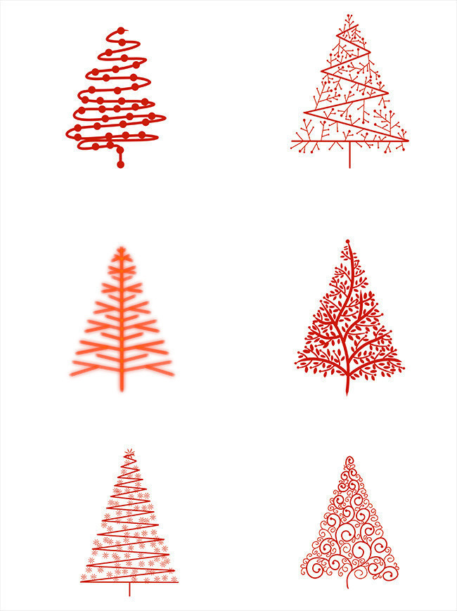 圣诞节抽象树图片下载