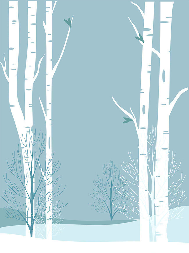 冬天森林背景图片