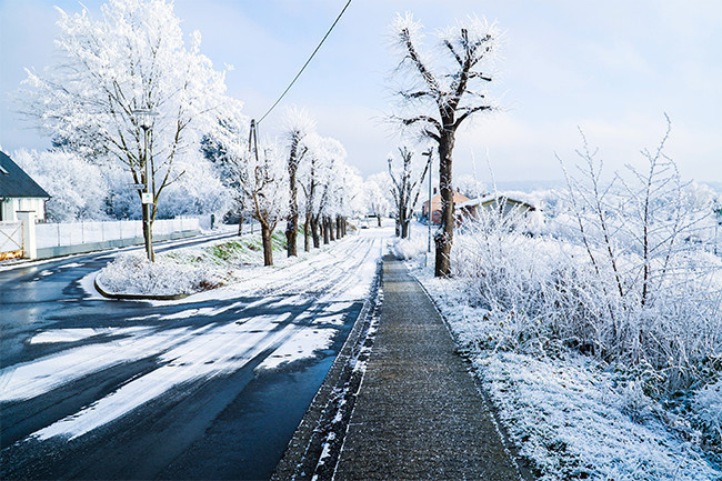 冬季公路雪后美景图片