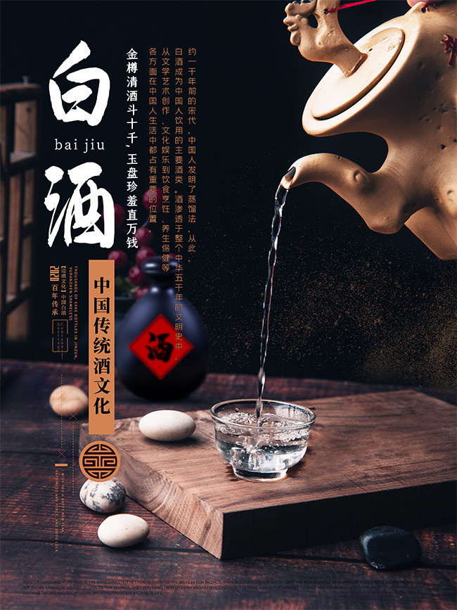 白酒文化宣传海报图片