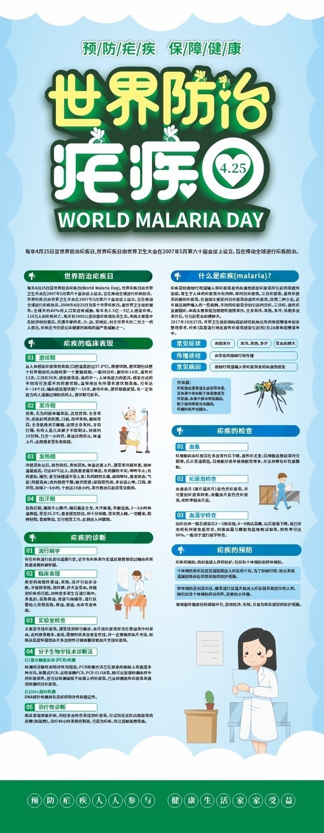 世界防治疟疾日展架