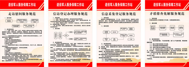 退役军人服务牌制度牌