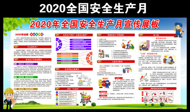 2020年安全生产月宣传展板