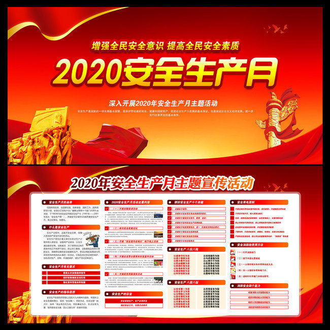 2020安全生产月板报