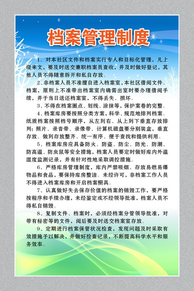 档案管理知道展板下载