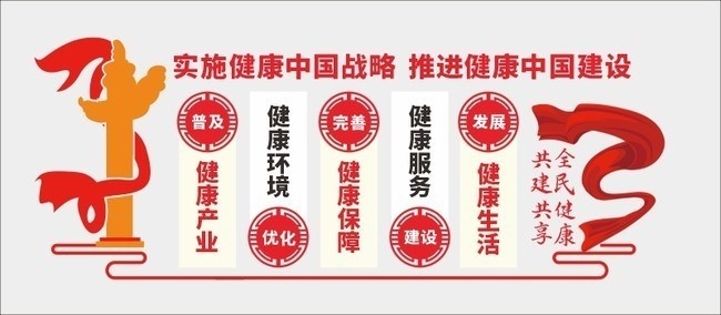 中国风健康文化墙设计