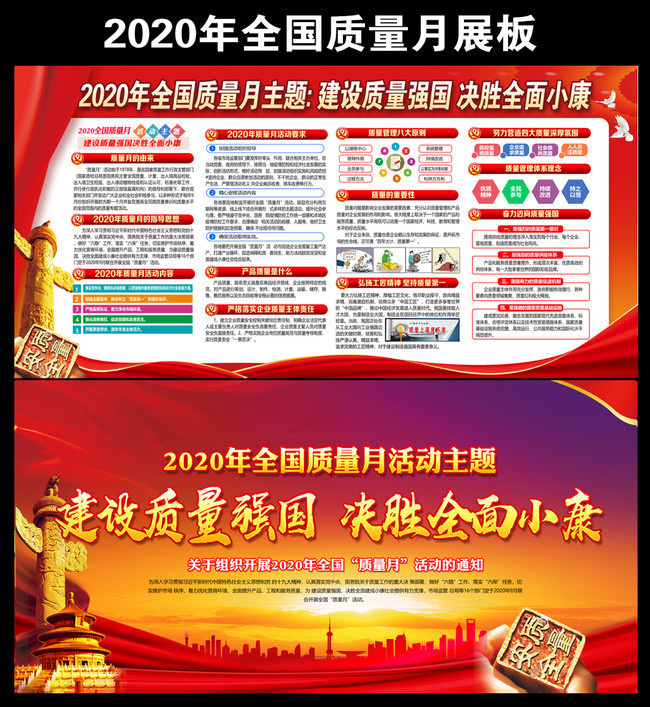 2020年全国质量月展板宣传栏