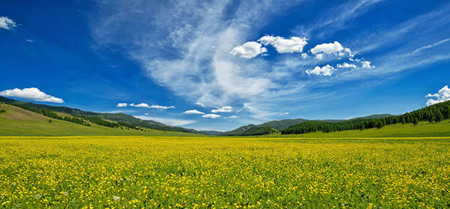 蓝天白云大自然景色素材图片