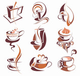 抽象咖啡图案