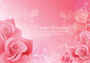 粉红玫瑰图片 鲜花矢量图