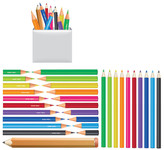 24色彩铅图片 铅笔矢量图