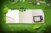 韩国时尚商业海报 绿色草坪图片 