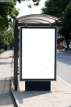 公交站广告牌图片
