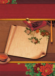 中国古典元素 红牡丹花图片