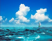 碧海蓝天美景图片 自然风光摄影