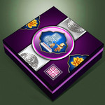 紫色中秋月餅禮盒圖片