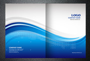 蓝色企业画册封面素材 画册模板下载