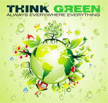 地球家园矢量图 绿色环保素材